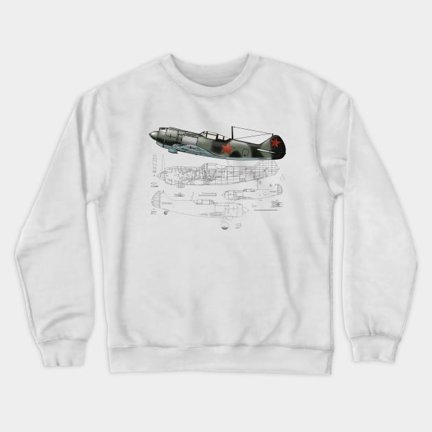 Fighter La - 5 Crewneck Sweatshirt by sibosssr